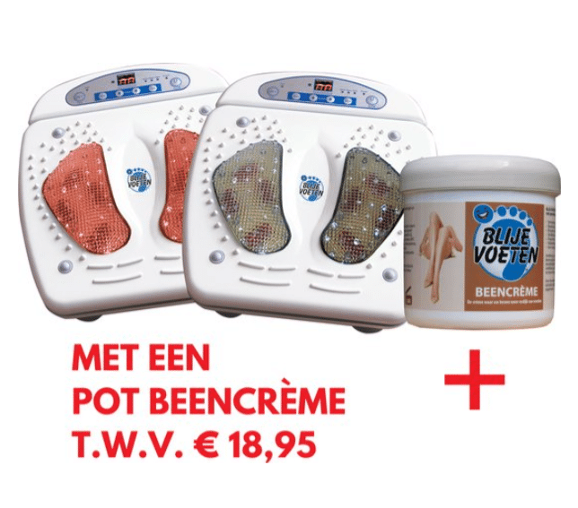 afbeelding van het blije voeten voetmassage apparaat