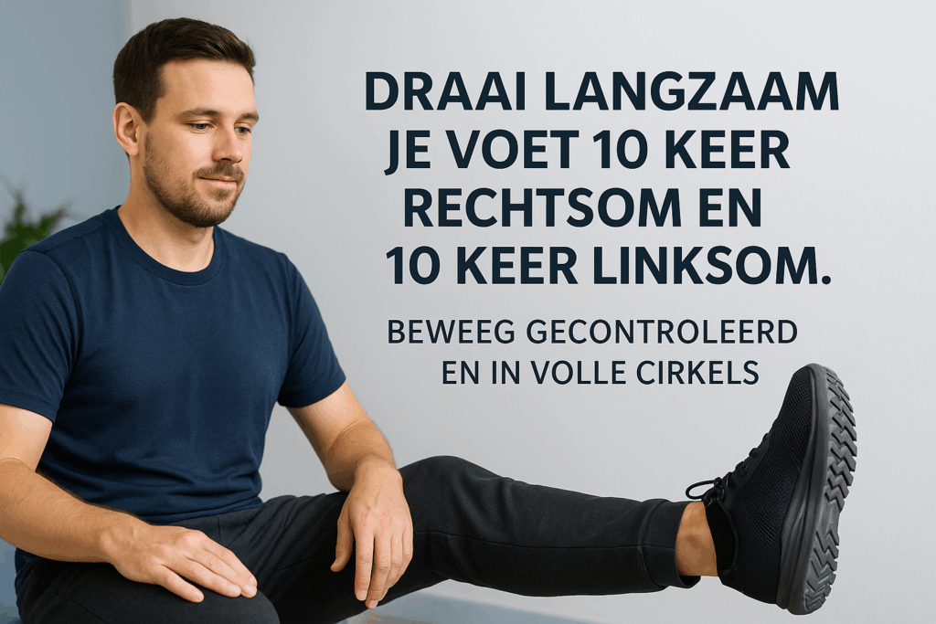 man voert enkel cirkels uit