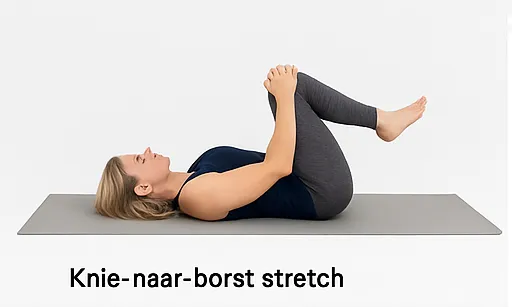 rekoefening knie naar borst