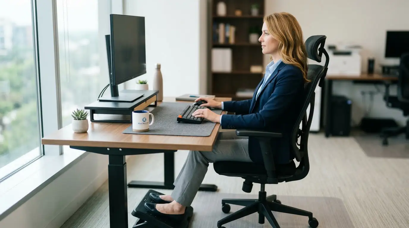 de juiste zithouding achter je bureau