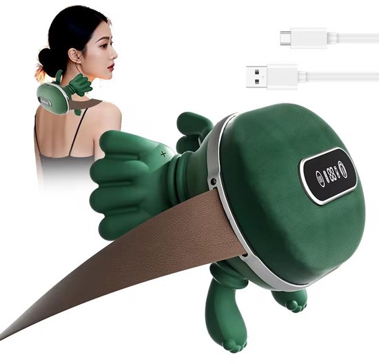 Verwarmde massagehand nekmassage apparaat met led display