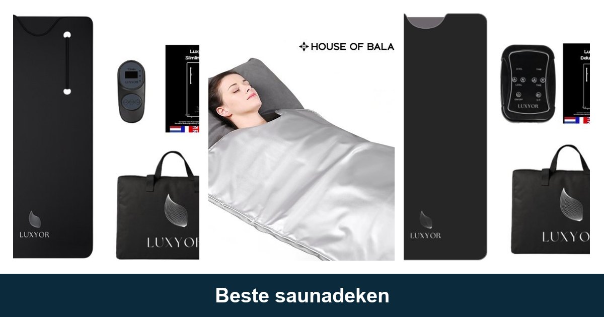 Drie producten uit de gids beste saunadeken naast elkaar