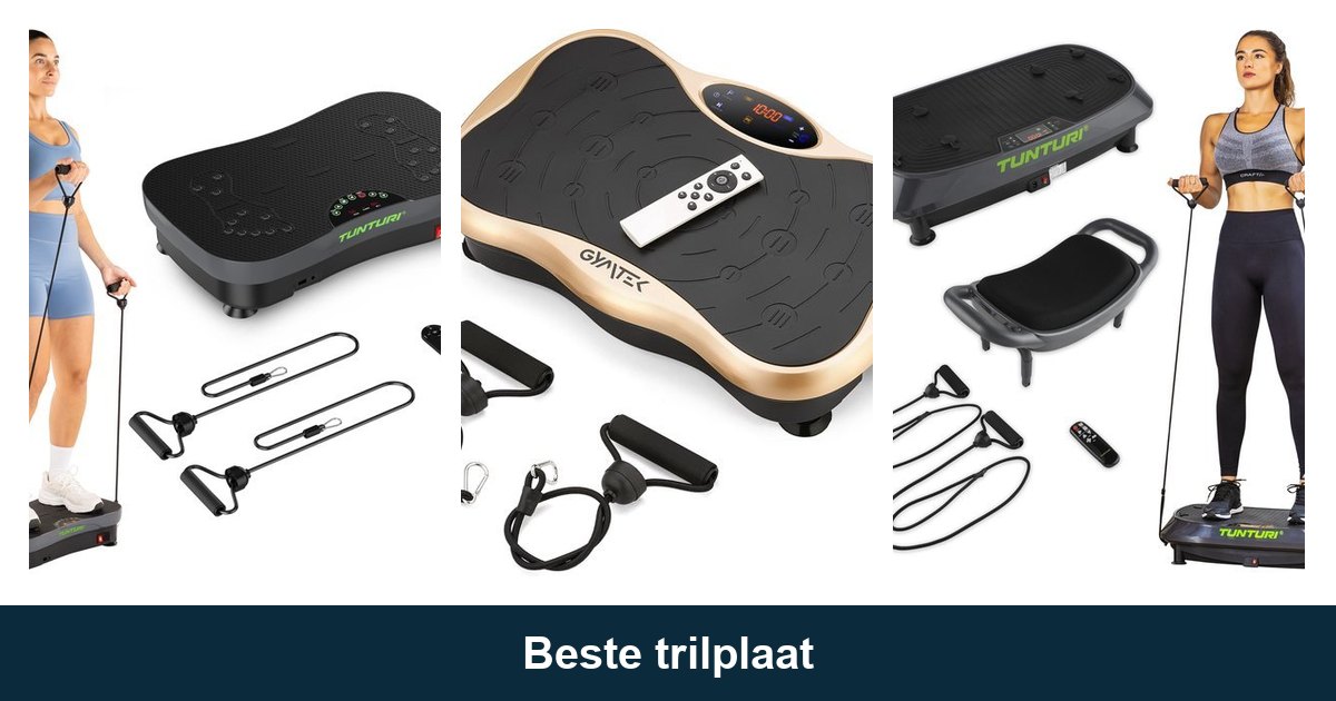 Drie producten uit de gids beste trilplaat naast elkaar