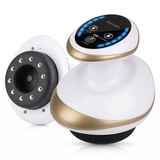 Wit met gouden Fervere cupping apparaat met gua sha kop en zes warmtestanden