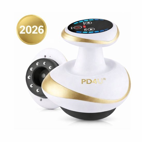 Wit PD4U cupping apparaat met gua sha kop en trilfunctie voor benen en buik