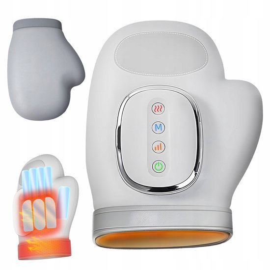 Wit Bedee handmassage apparaat met warmte en luchtcompressie van 25 bij 13,5 centimeter