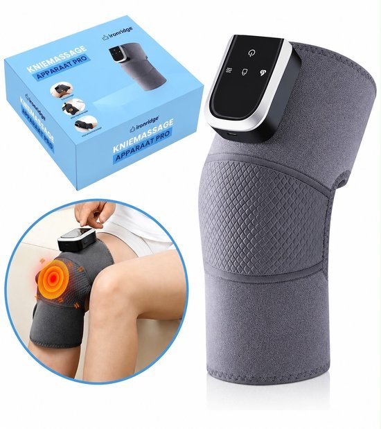 Ironridge knie massage apparaat met infrarood licht en verstelbare klittenbandsluiting