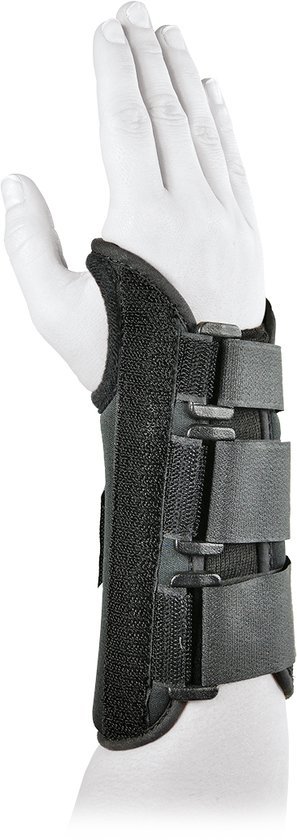 Zwarte DonJoy ComfortFORM polsbrace met spalk in maat M voor de rechterpols